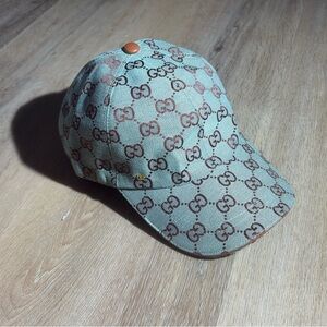 Gucci GG Monogram Canvas Green Baseball Cap Size M